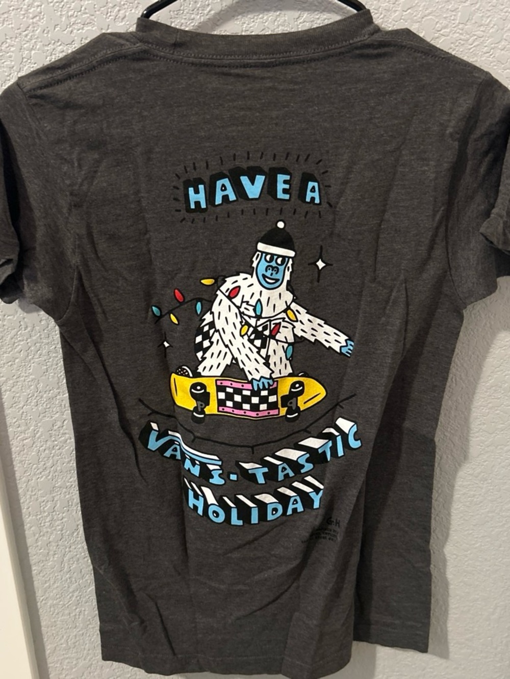 Vans Have a Vans-tastic Holiday Graphic Tee - Charcoal
